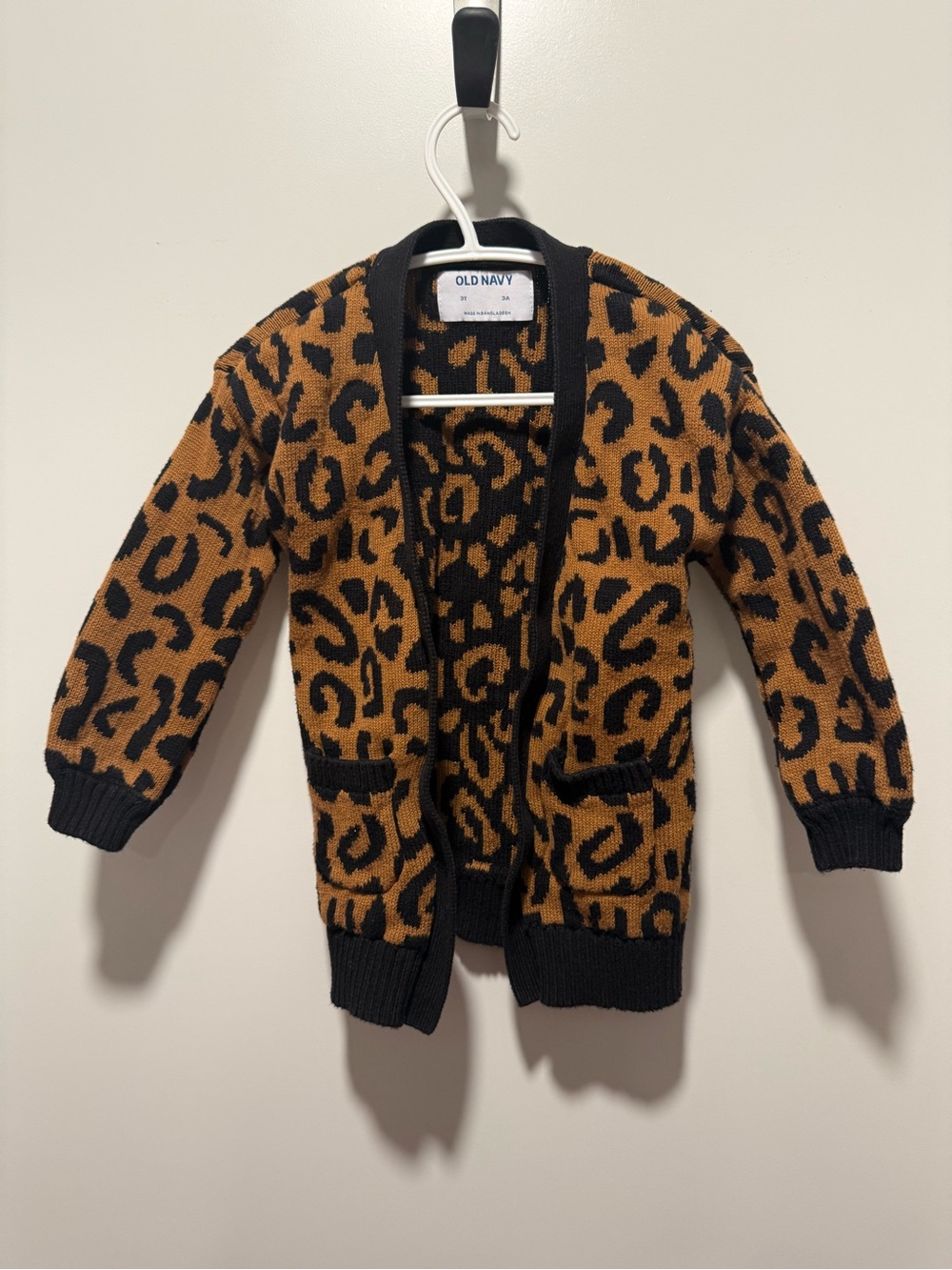 2/$15🥳 Old Navy Kids' Leopard Print Cardigan Jacket - Brown/Black
